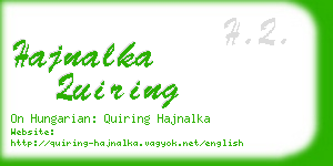hajnalka quiring business card